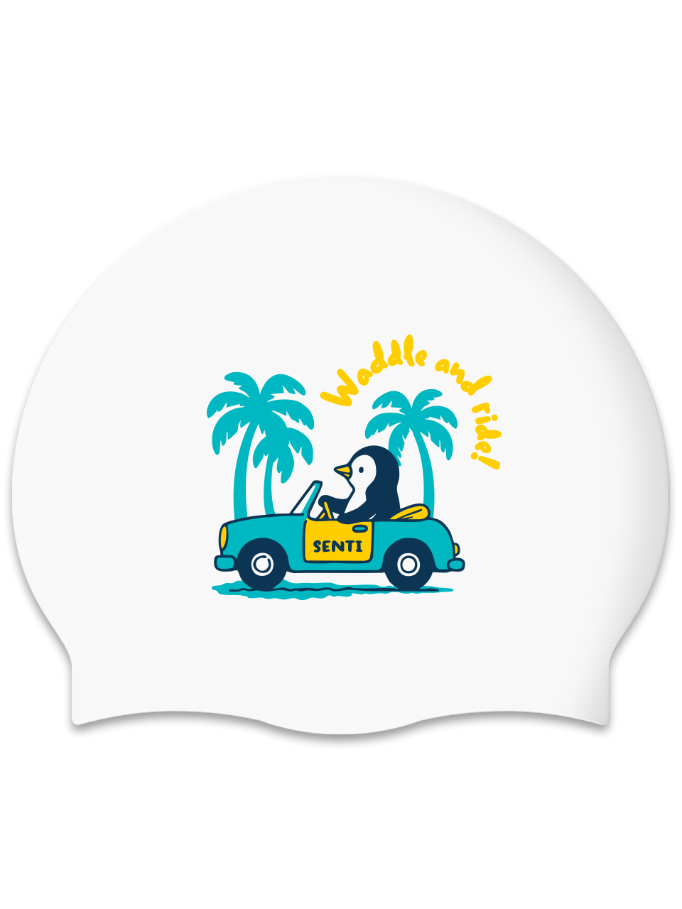 [SC-2531] 썸머펭귄 WH 실리콘 游泳帽