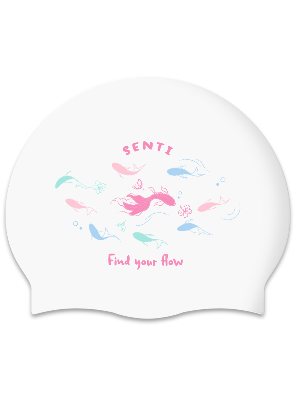 [SC-2555] 플로우피쉬 WH 실리콘 游泳帽