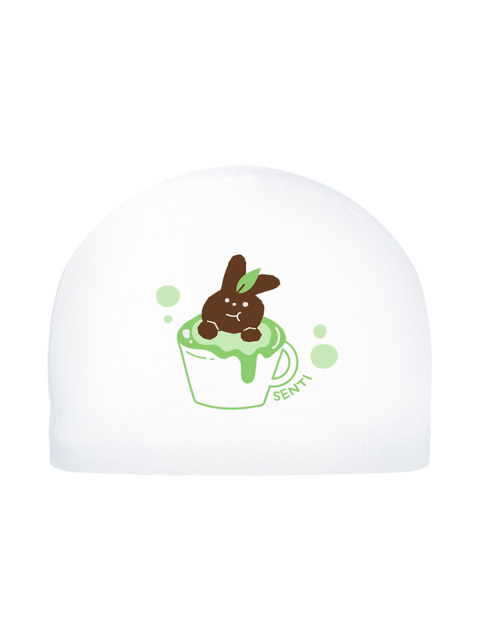 [SC-1019] 말차버니 WH 실리코팅 游泳帽