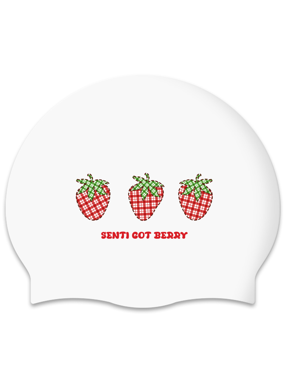 [SC-2614] 체크베리 WH 실리콘 游泳帽